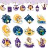 8pc Eid Mubarak Decor Hanging Tag 2025 Ramadan Decoration for Home Mubarak Ramadan Kareem Eid Al Adha Islamic Muslim Party Decor