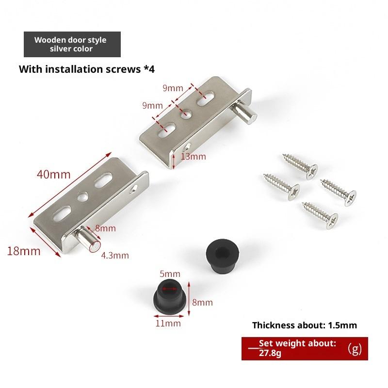 

2Pcs Stainless Steel Glass Door Hinges - No Drilling Easy Installation, Suitable for 5~6mm Glass Hardware Accessory