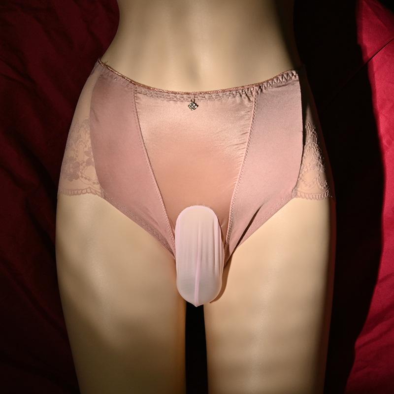 Men'S Underwear Crossdressing Sissy Briefs Breathable Underpants High Waist Gays Lingerie Ultra-Thin Sheer Lace Panties