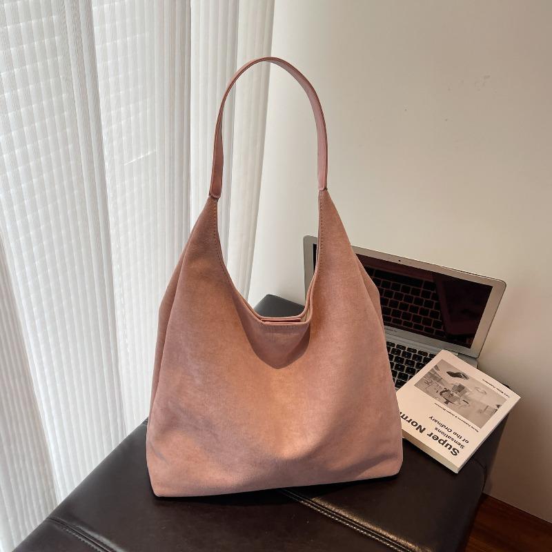 Crossbody bag suede bag women's new versatile shoulder bag retro large-capacity commuter tote bag