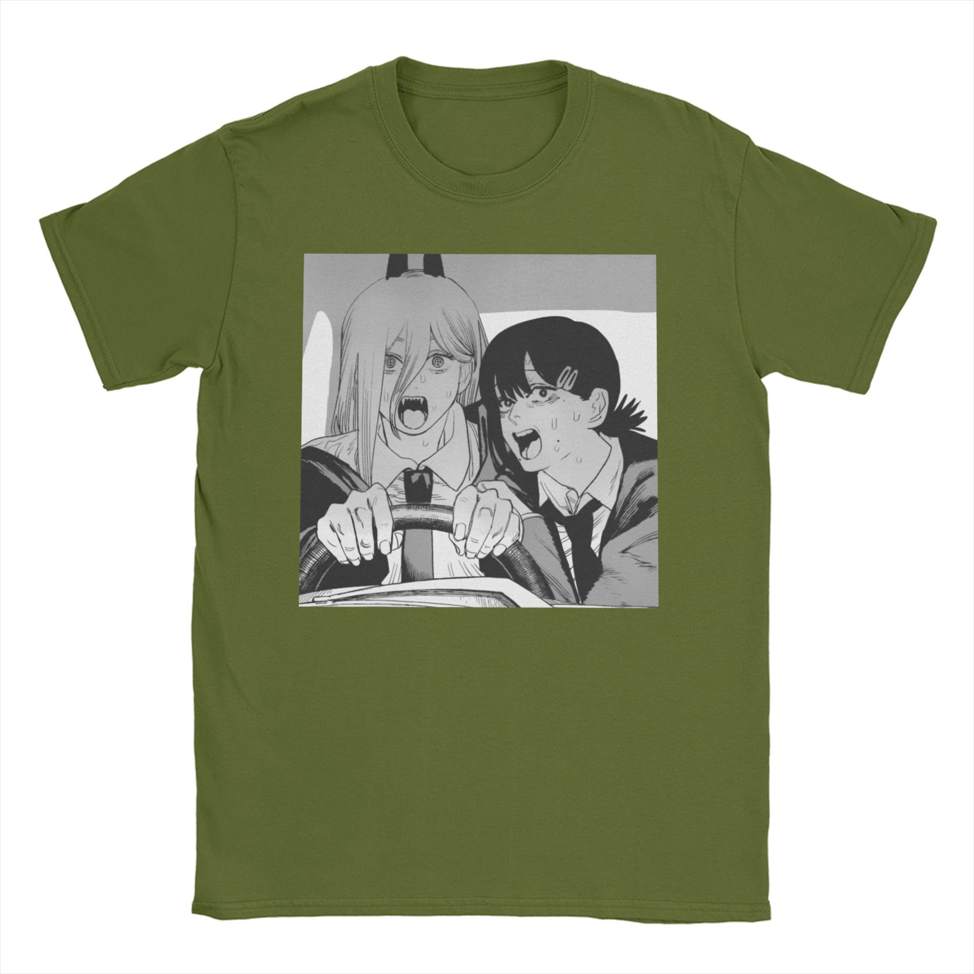 

Мужские Женские Футболки Человек-бензопила Пауэр и Кобэни Новинка Футболка из Чистого Хлопка с Коротким Рукавом Дэндзи Дьявол Аниме Футболка Топ Лето 4XL