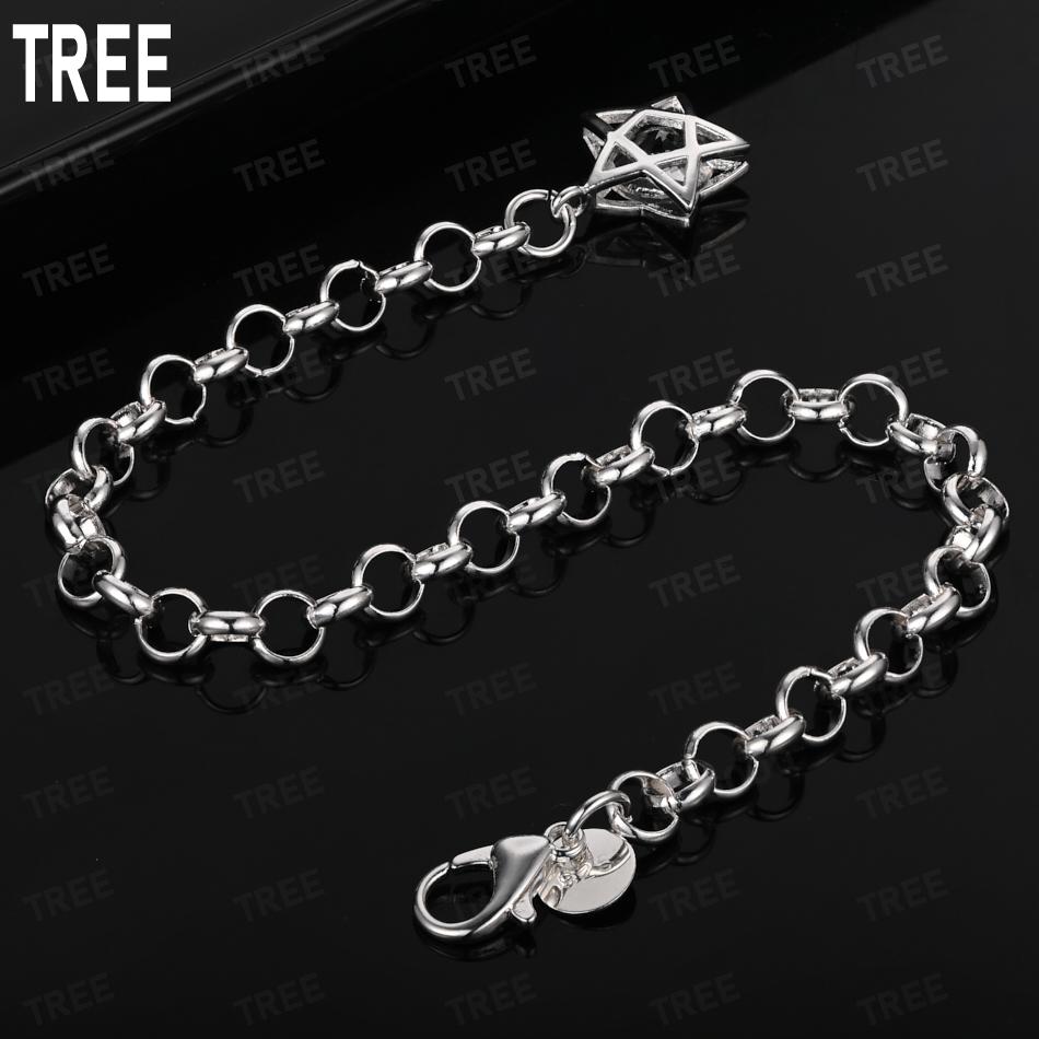 925 Sterling Silver Exquisite Openwork Five-Pointed Star Ring Bracelet - Fashionable Gift Jewelry