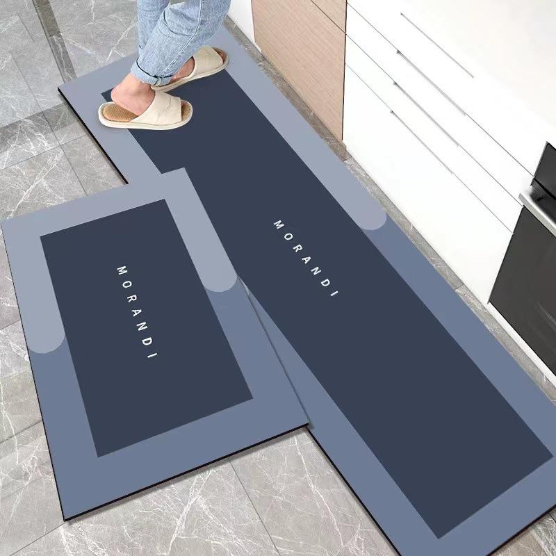 Diatom Mud Non-slip Kitchen Floor Mat - Oil-proof, Waterproof, Dirt-resistant, Absorbent, Wash-free Entrance Foot Pad.