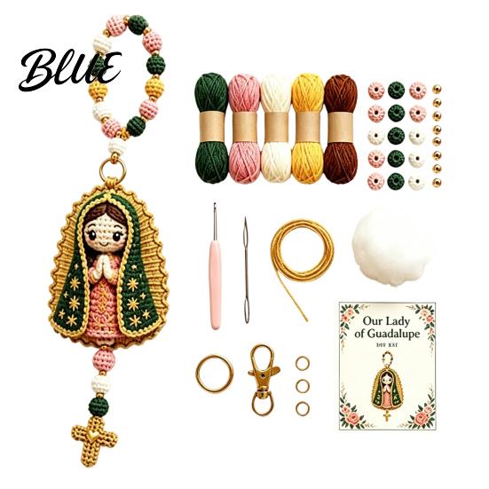 Crochet Backpack Charms Pigeon Kits Handmade Women Keychain Kit DIY Faith Angel Heart Adults Keychain