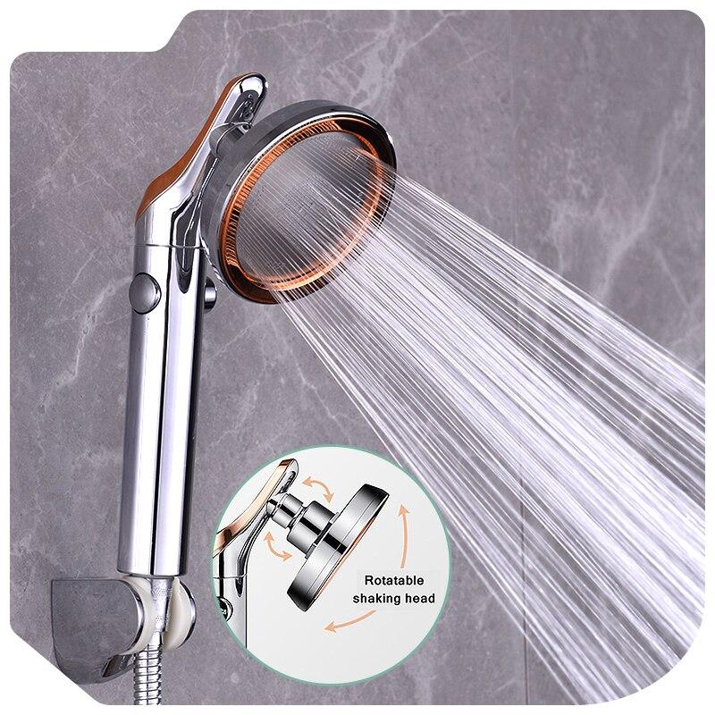 

Rainfall Shower Head,360 Degrees Rotated Water Saving , High Pressure Shower Head with One-Key Water Stop,Bathroom Accessories