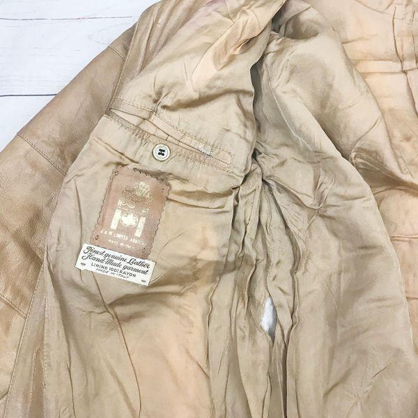 80er-90er Vintage Johnston & Murphy Lederjacke/Herren XL/Braun/Bikerstil(GEBRAUCHT)