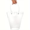 10pcs Transparent Trapezoidal Gift Bag Crystal-Clear Transparent Tote Bags Gift Bags with Long Handles Trapezoidal Tote Bag Shopping Bag Party Bag