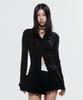 Dauspice (Duc) Round-Neck Cardigan Black