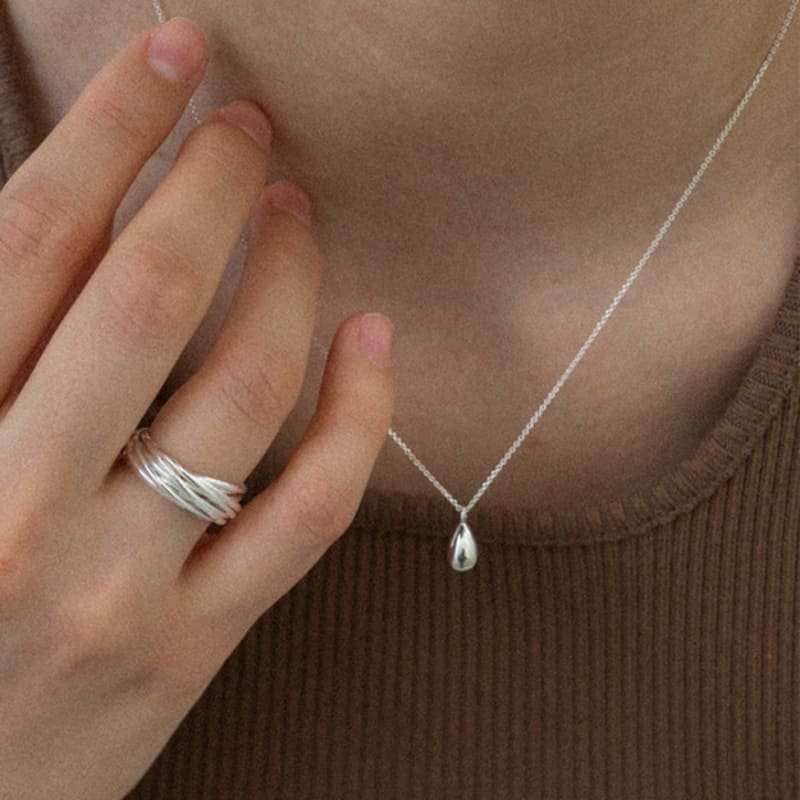 NORMALLEE [Silver 925] Bean Necklace