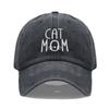 Gewaschene Baumwoll-Baseballkappe für Herren & Damen Unisex CAT MOM Stickerei Sonnenschutzhut Outdoor-Sport Großhandel & Dropshipping