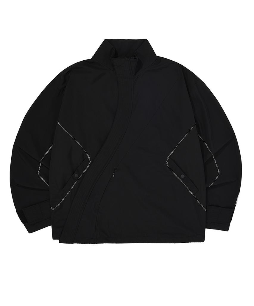 Openyard(Oy) Oblique Line Track Jacket - Black