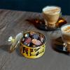 1Pcs Gold/Black Middle East Muslim Candy Fruit Tray Islamic Festival Metal Tea Tray Snack Dried Fruit Box Storage Box with Lid