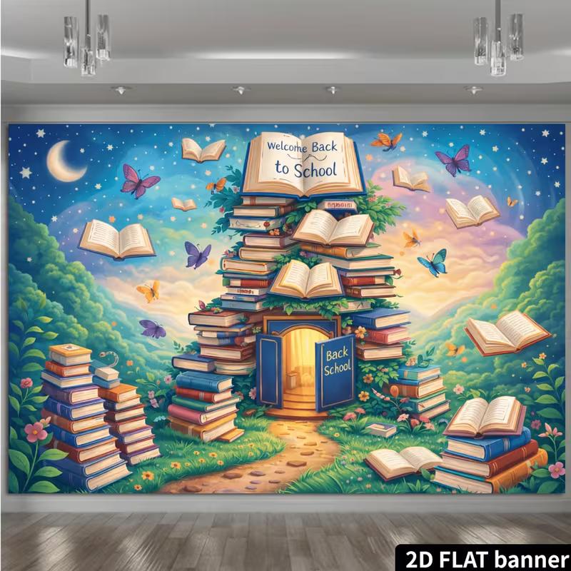 2D Fantasy Wald Offenes Buch Kinder Erster Schultag Fotografie Kulisse Dekoration