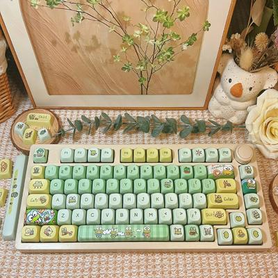 137 Keys Big Eye Frog PBT Keycap MOA Profile Dye Sublimation Cherry Keycaps For Cherry MX Switch DIY Custom Mechanical Keyboard