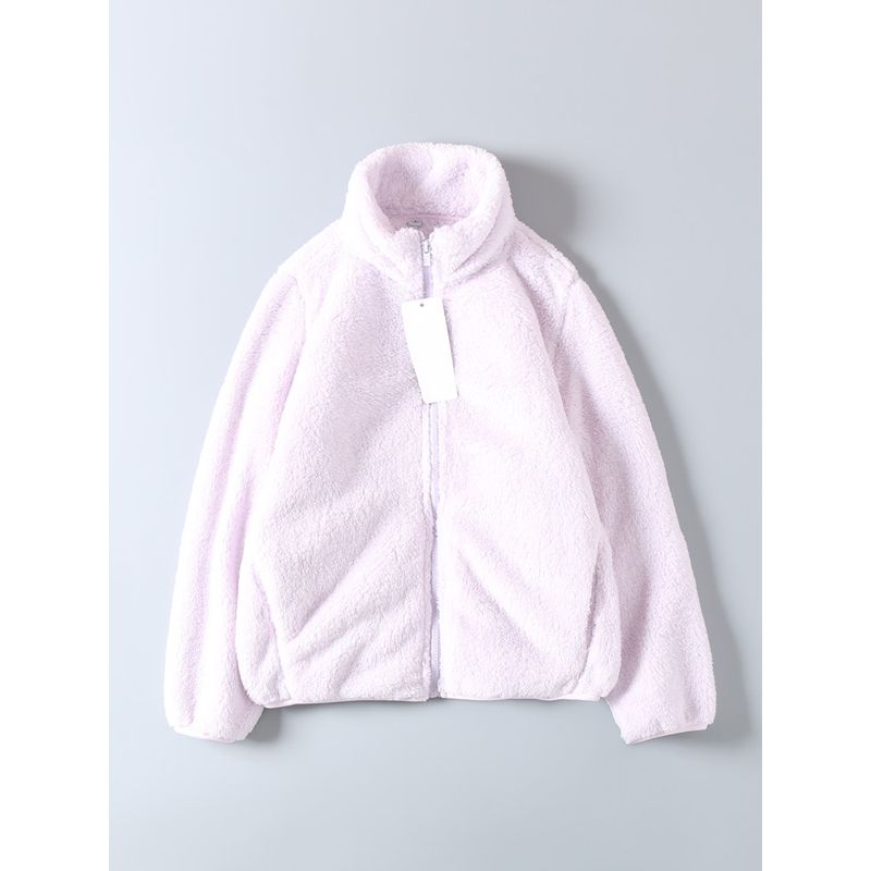 Women's Loose-Fitting Thick Warm Slim-Fit Stand-Collar Lamb Wool Fleece Coat for Spring and Autumn, Export Surplus