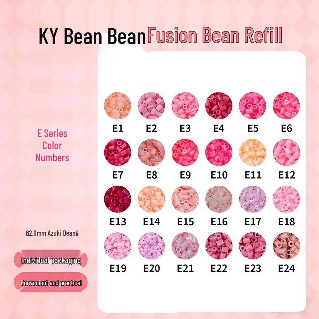 KYDD Fuse Beads Refill Pack - 250g, 2.6mm Beads, 221 Mixed Colors, MARD Color System, Sand Yellow Included
