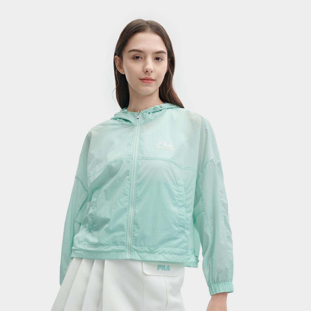 New FILA Jackets Women's Drip Aqua Green F11W428704FTQ