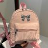 Bow Backpack Women'S Niche Style Casual Fashion Girls Bucket Schoolbag Lightweight Small Travel Backpack