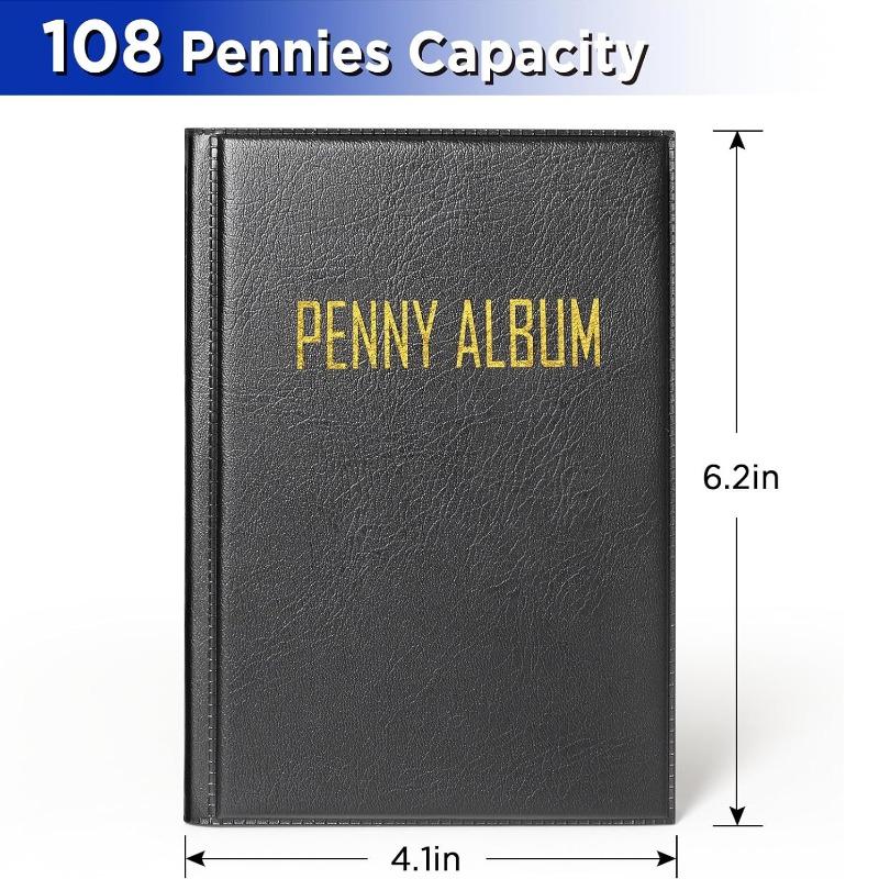 108grid Penny Collection Book Anti-oxidation Dust-proof Easy Care Storing Commemorative Coins Ancient Coins Travel Commemoration