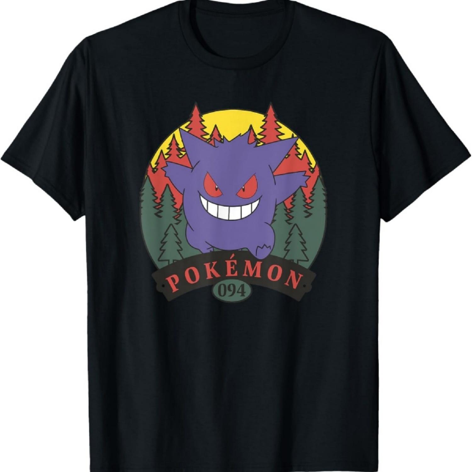 

Pokémon 094 Gengar Outdoor Adventure Forest Park Badge T-Shirt XXXXXL чорний