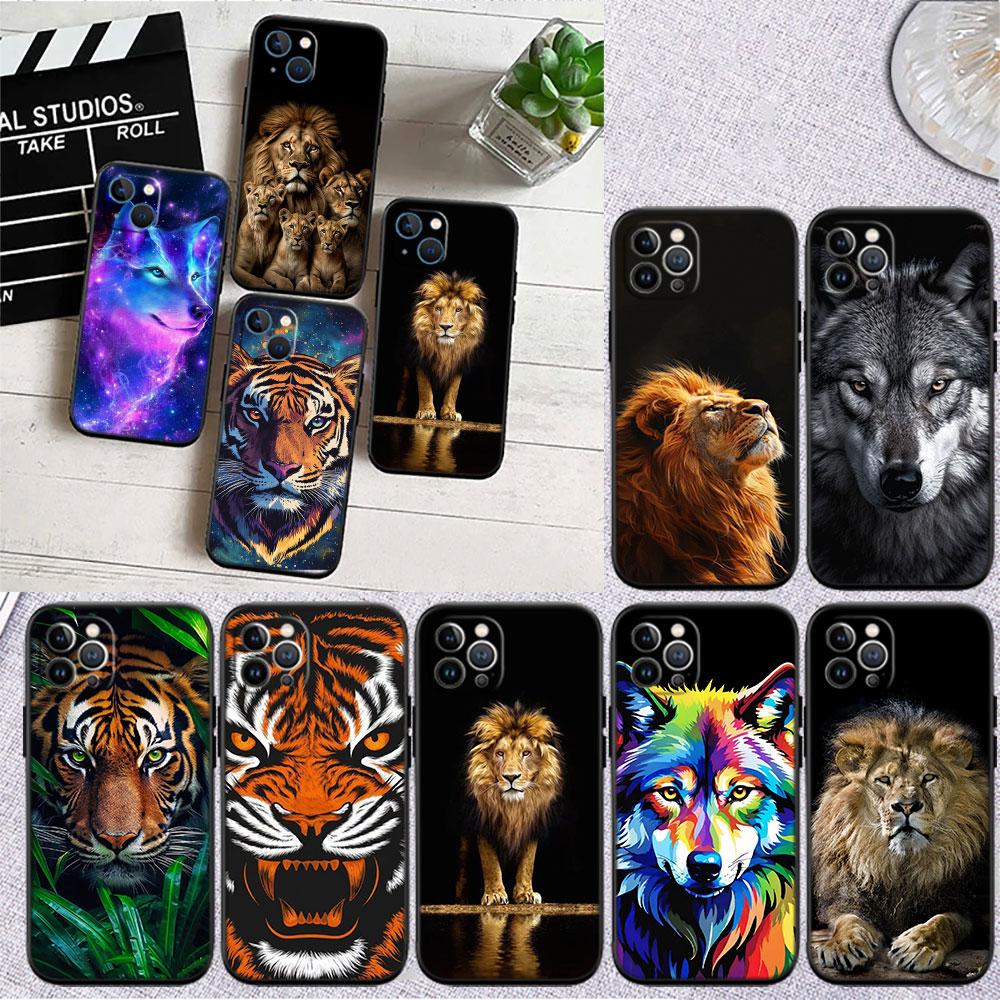 Wolf Tiger Lion Phone Case for Motorola Moto Edge + G54 E14 G04S G45 G54 G64 S30 S50 X30 X40 X50 Ultra Pro Power