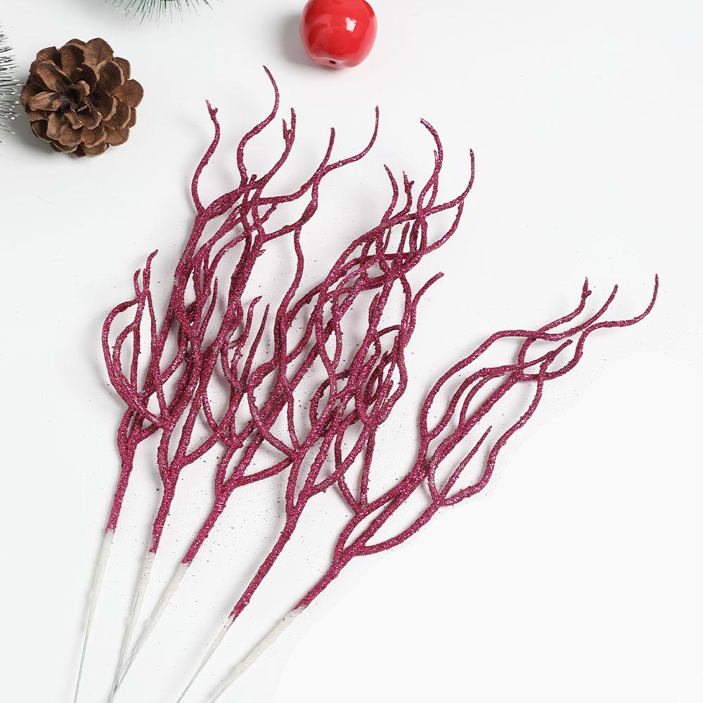 3/5Pcs Christmas Decorations Colored Branch Artificial Bouquet Xmas Tree Ornament Home Decor New Year Navidad 2025 Accessories