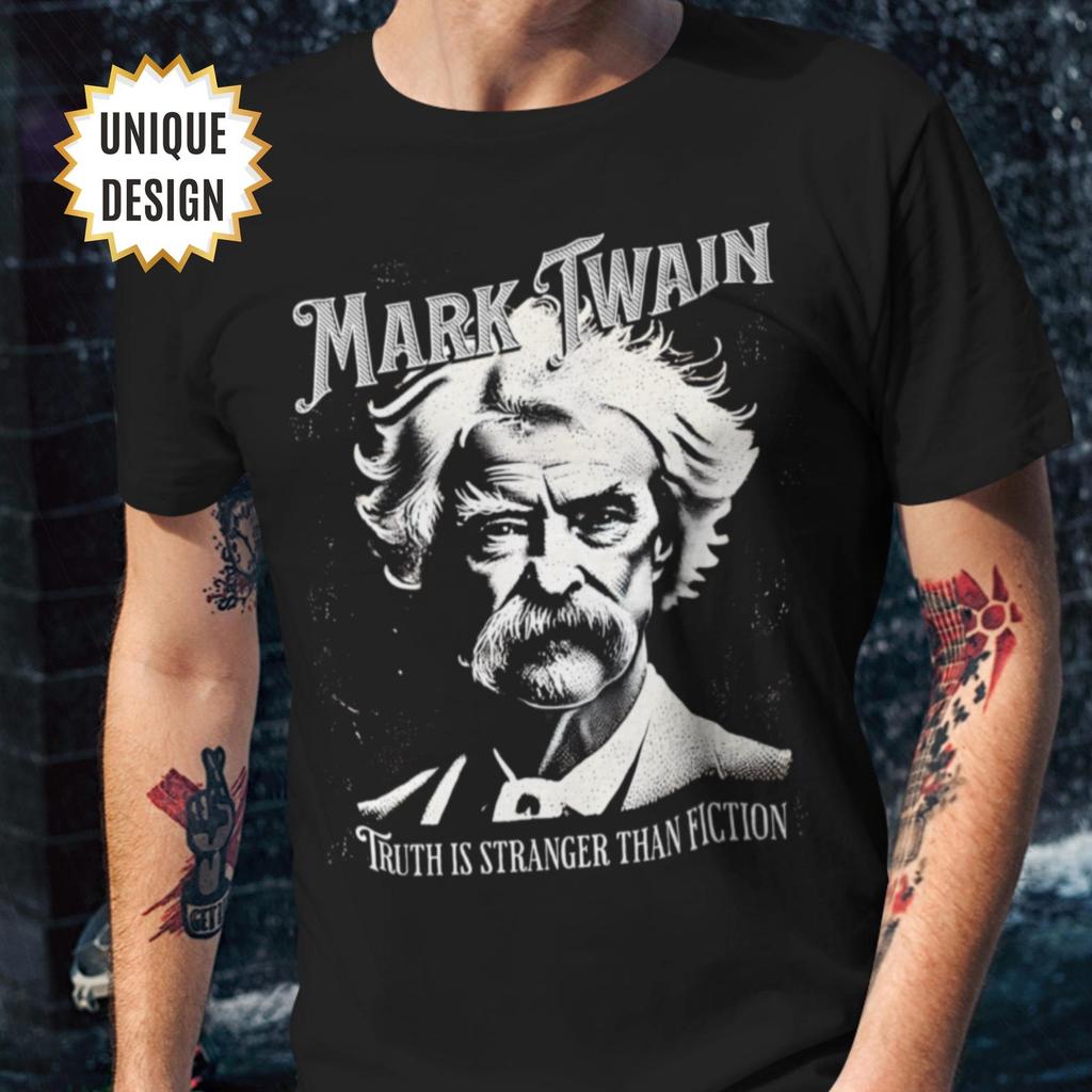 Mark Twain T-Shirt Gift for Book Lovers, Literature T-Shirt, Literary Quote Shirt, Vintage Author Tee, Bookworms Gift, Literature Lovers Tee