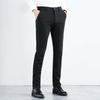 Stile Inghilterra Moda Semplice Elegante Pantaloni Uomo ad Alta Elasticità Solido Tasca con Cerniera Bottone Primavera Dritto Seta Ghiaccio Pantaloni Casual