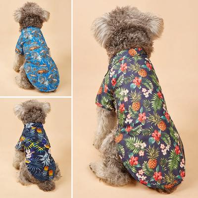 Hawaiian Style Pet Dog Clothes Dog Shirts for Small Medium Dogs Puppy Cat Clothing Ropa Perro Pug French Bulldog T Shirt
