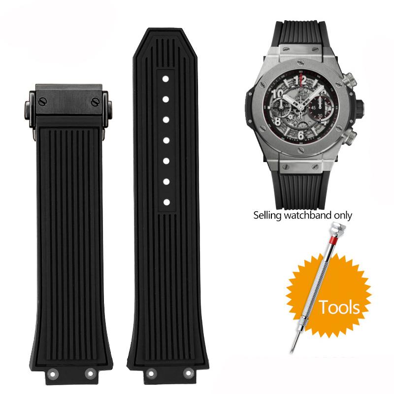 17x27mm Silikónový remienok na hodinky pre Hublot Big Bang Classic Fusion Vystupujúci Gumový Remienok na Hodinky Nástroje Remienok 27*17mm Čierny Modrý Sivý