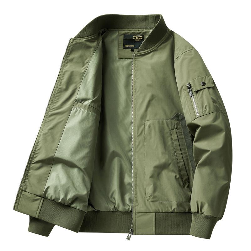 Men's Retro Flight Suit Baseball Jacket - Casual, Loose, Versatile Outerwear