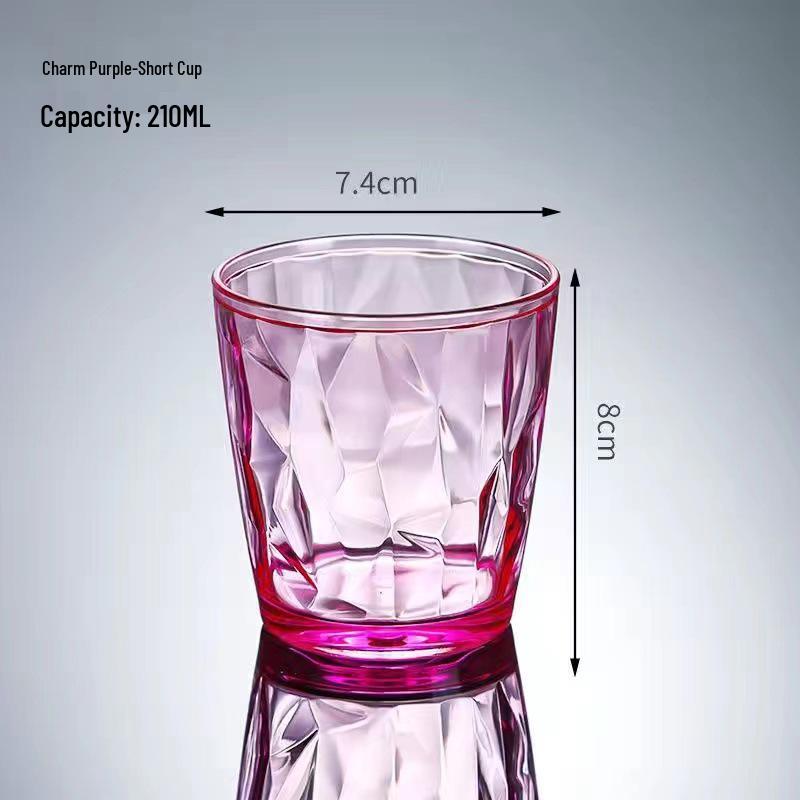 Kolorowy, odporny na upadki, akrylowy kubek plastikowy do użytku domowego, hotelowego lub restauracyjnego - idealny do płynu do płukania ust, piwa, herbaty lub soku.