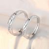 2pcs Couple 925 Sterling Silver Rings Sparkly Zircon for Women and Men Superior Luxury Wedding Jewelry Anniversary Gift