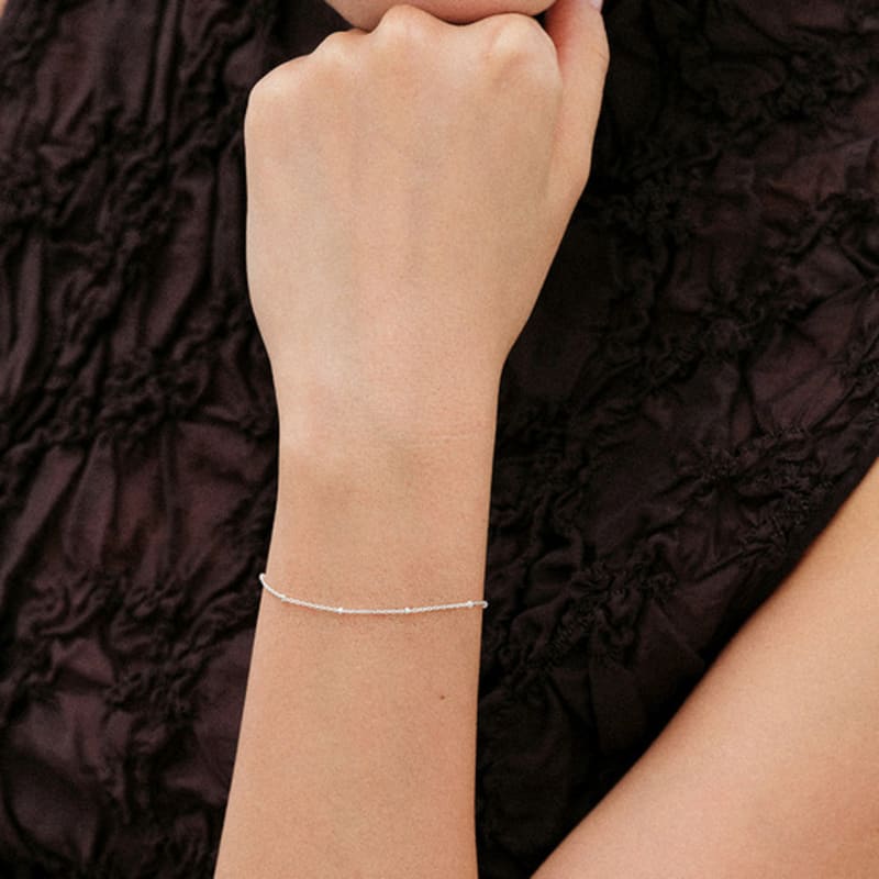

Another Layer Chain Mini Ball Bracelet (silver925)(2color) gold