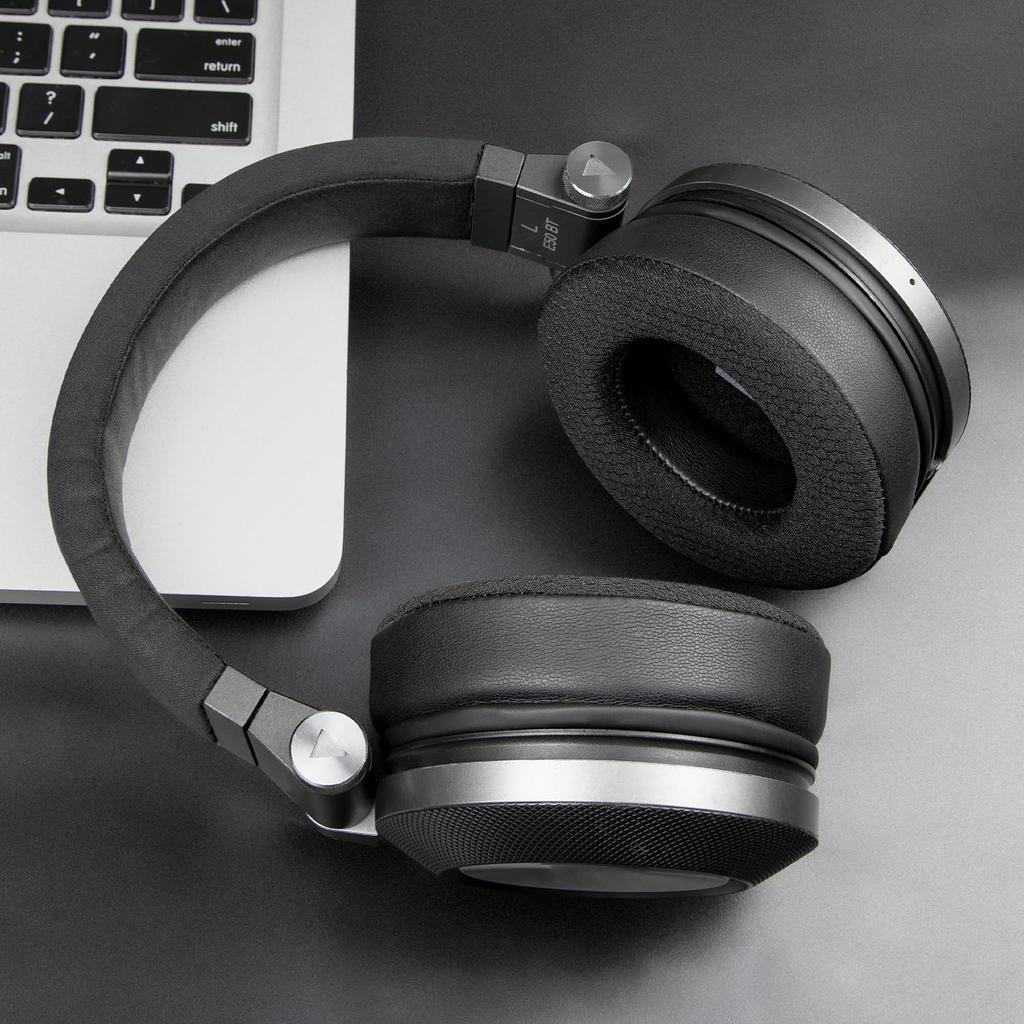 SOULWIT 90mm Mesh Ear Pads for JBL Synchros E50, E50BT, S500, S700 Wireless Headsets, Replacement Ear Cushions, Noise Isolating Foam Pads (Black)