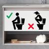 Toilet Sticker Waterproof Vinyl Wallpaper Home Decor For Bar Bathroom Toilet Stickers Wall Art Decal