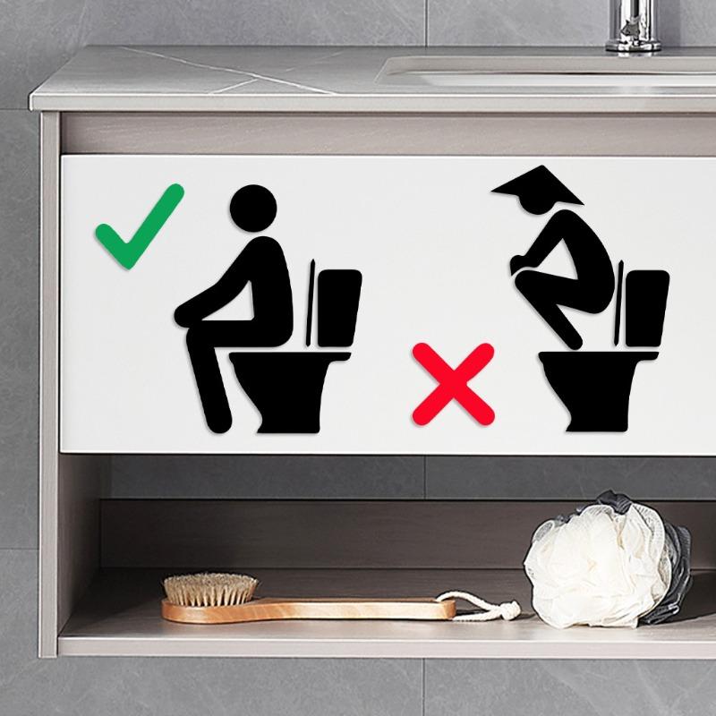 Toilet Sticker Waterproof Vinyl Wallpaper Home Decor For Bar Bathroom Toilet Stickers Wall Art Decal