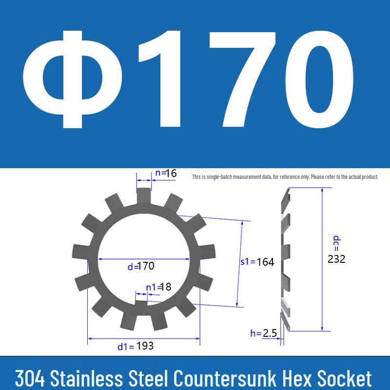 304 Stainless Steel Locking Stop Washer Nut, Round, DIN5406, In Stock