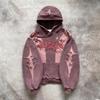 ZYLLO Hip Hop Patch Streetwear Hoodie Y2K Retro Hoodie Sweatshirt Mens Womens New Harajuku Gothic Pullover Hoodie Clothes
