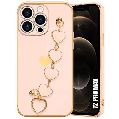 Case - Unisex - for iPhone 12 Pro Max - TPU Protection - Shockproof - Flexible - Heart Pattern