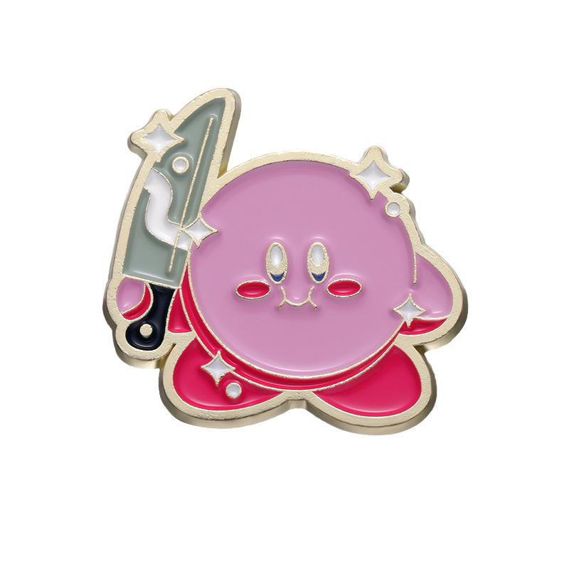 

Cartoon Whimsical Pink Character Brooch Decorative Alloy Badge For Occasion Every XZ8457