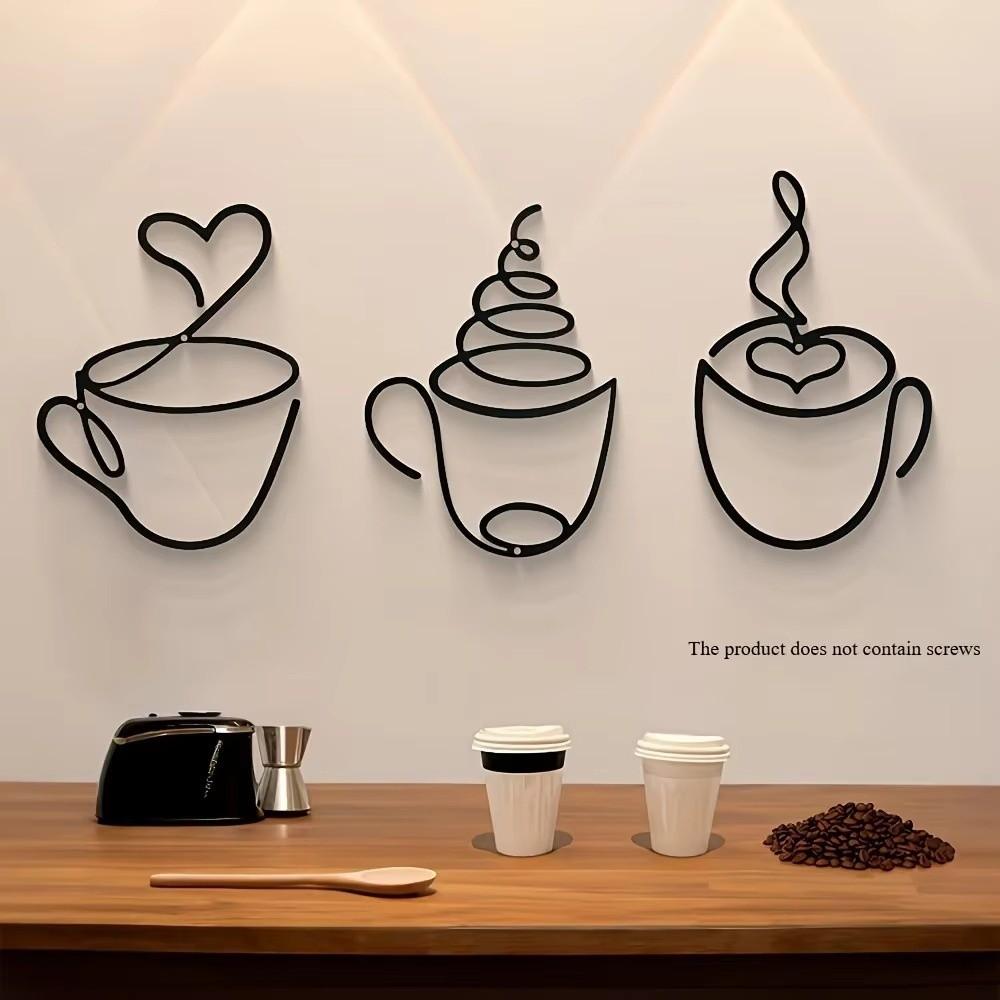Vintage Wall Hanging Coffee Wall Hangings Handmade Wall Sculpture Interior Wall Decorations Iron Paintings