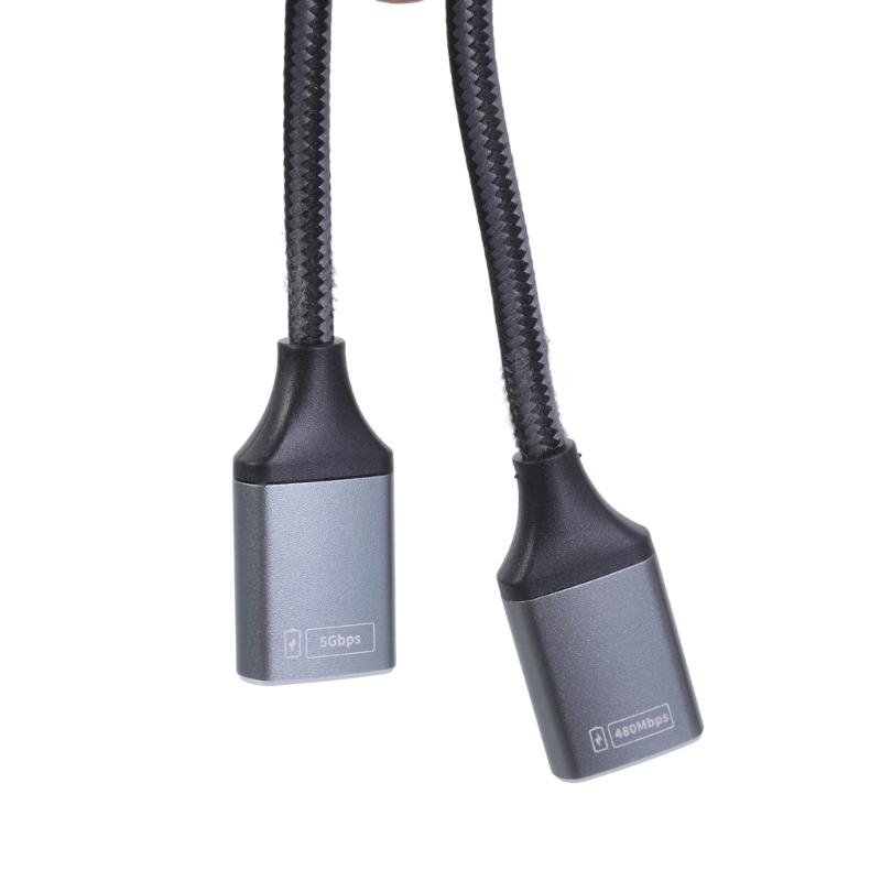 USB Male Adapter Cable with 1xUSB3.0 and 2xUSB2.0 Port Splitter for Laptop TV PowerBank Mouse