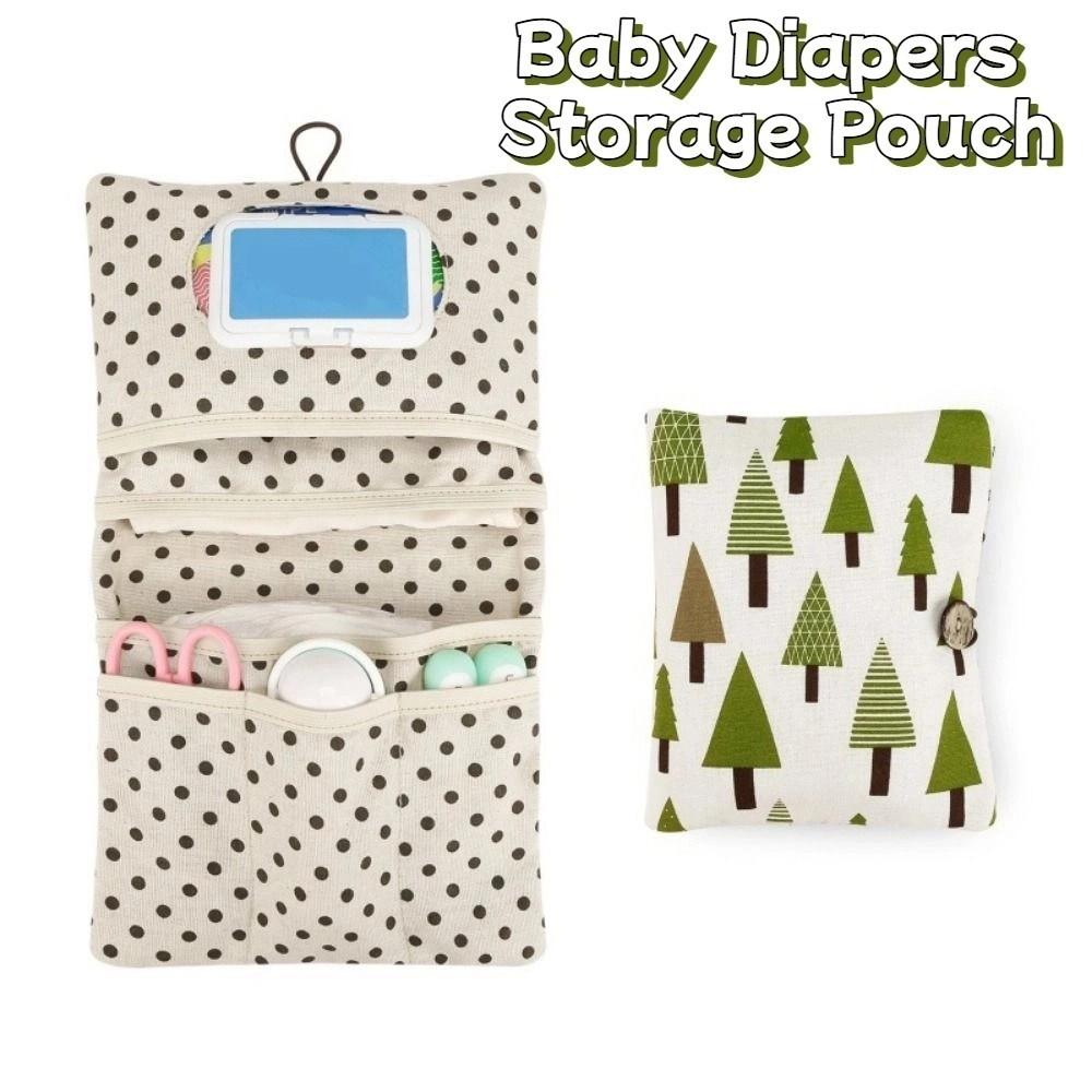 Multi-Compartment Baby Diapers Storage Pouch Baby Toiletry Organizers  Travel Accessories