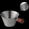 Stainless Steel Espresso Dosing Cup with Wooden Handle