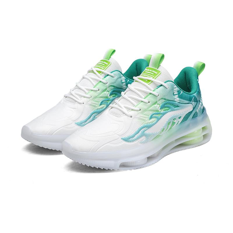 

2025 New Trendy Mens Sports Shoes Spring and Autumn Lace Up Lightweight Running Shoes Anti Slip Shock-absorbing Walking Shoes 36 зелёный