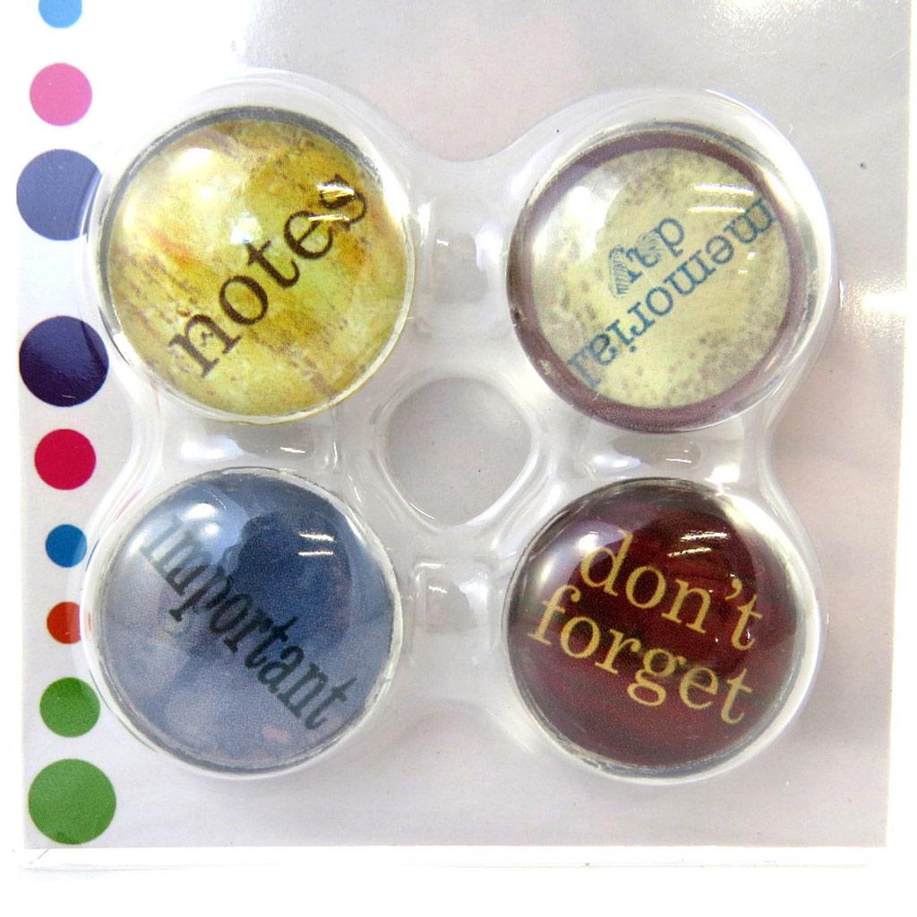 Les Trésors De Lily [L7749] - Set of 4 Multicolored 'To Do List' Magnets