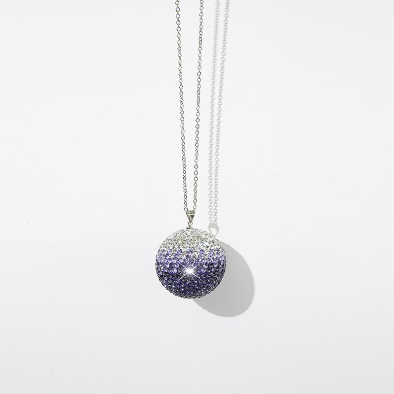 Car Crystal Ball Pendant Cross-border Bling Diamond-encrusted Car Rearview Mirror Full of Diamond Decoration Ornaments