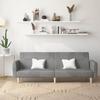 Vidaxl 2-Seater Foldable Sofa, Light Gray, Upholstered In Fabric