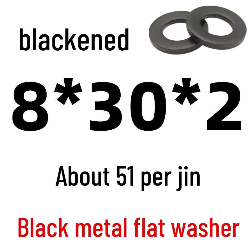 Thickened Black Iron Flat Washer for Screws, Non-standard Round Design